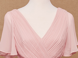 Ever-Pretty Women''s Chiffon V-Neck Ruched Waist A-line Ball Gowns for Evening Party