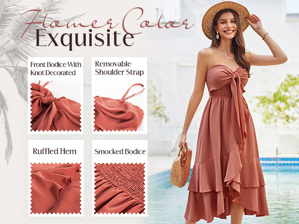 spaghetti strap casual dresses for women