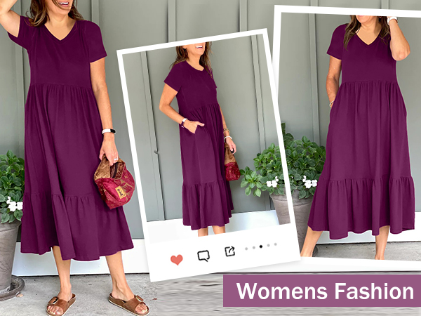 V Neck Swing Dress