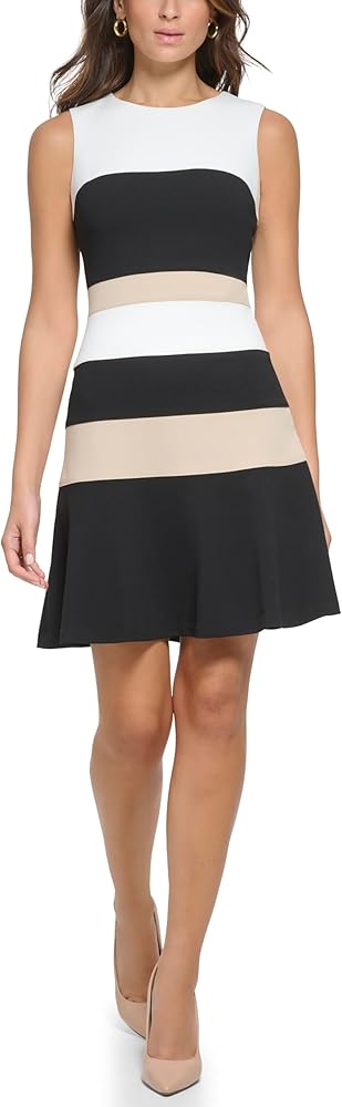 Tommy Hilfiger Women's Scuba Crepe Structured Sleeveless